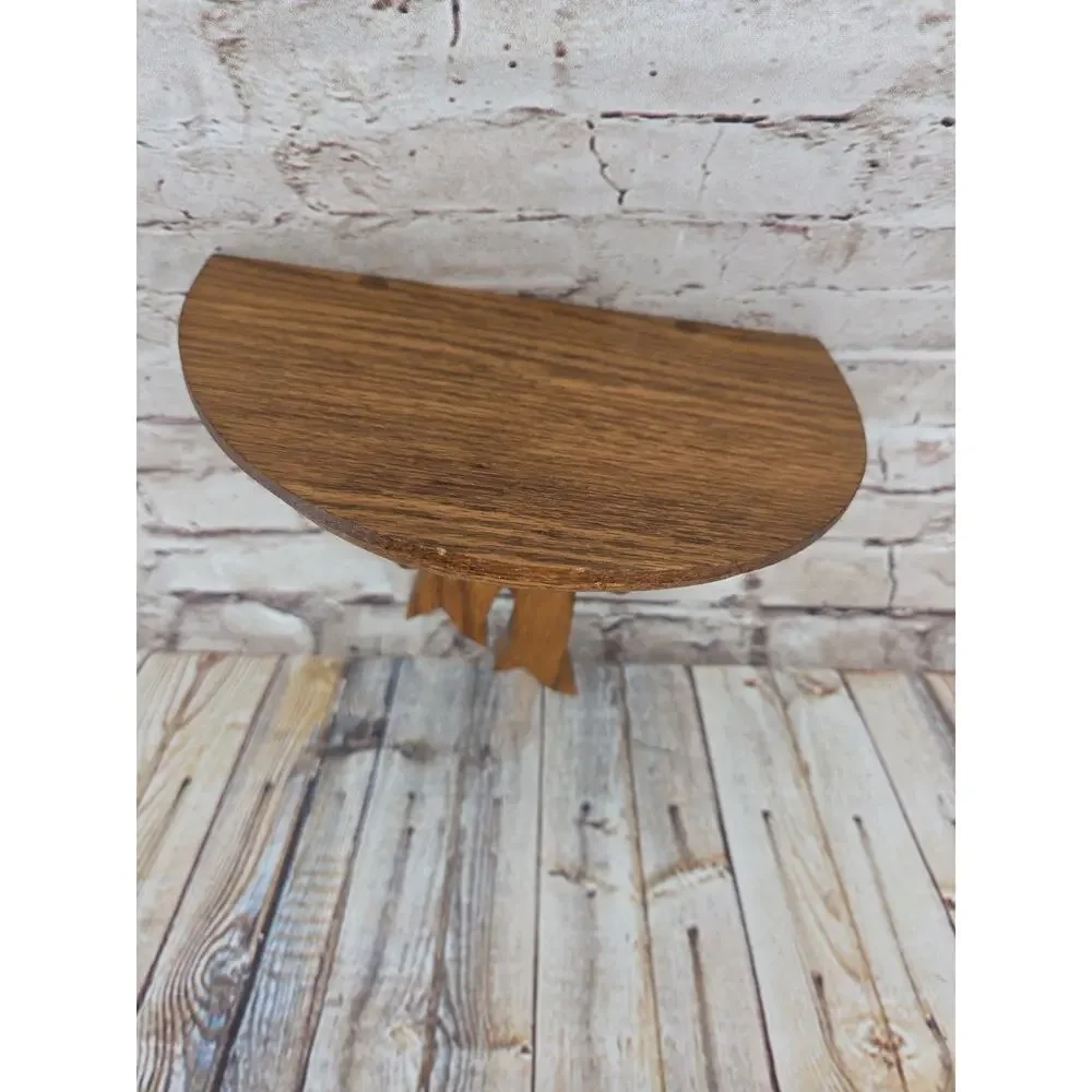 Vintage Wooden Bow Wall Shelf Small Cottage Farmhouse Granny Core Brown